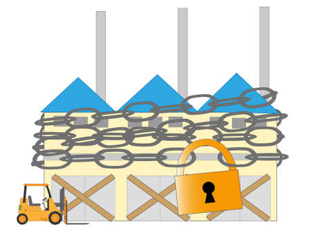 factories closed in the recessionのイラスト素材