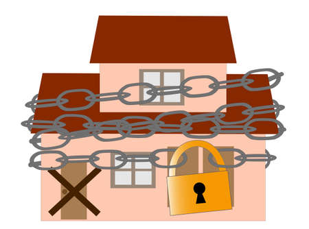 Closed Housesのイラスト素材