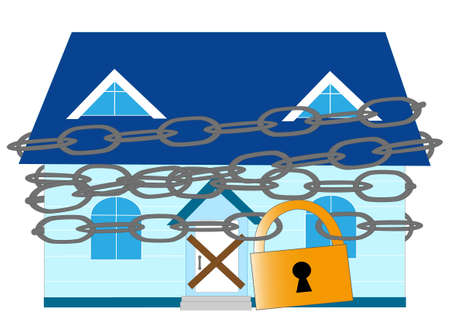 Closed Housesのイラスト素材