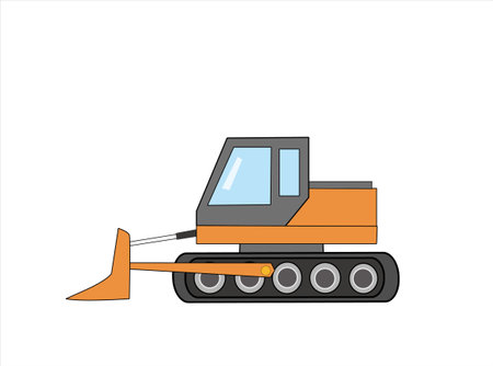 This is a bulldozer illustration material.のイラスト素材