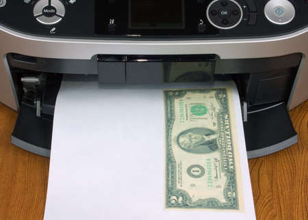 test seal on new printer in officeの写真素材
