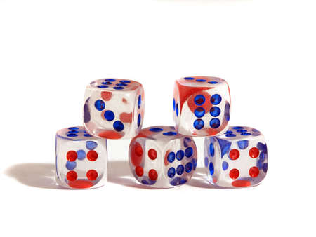 playing bones  isolated on a white backgroundの写真素材