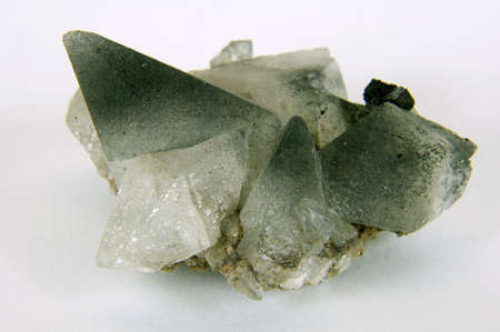 large calcite crystals on a gray backgroundの写真素材