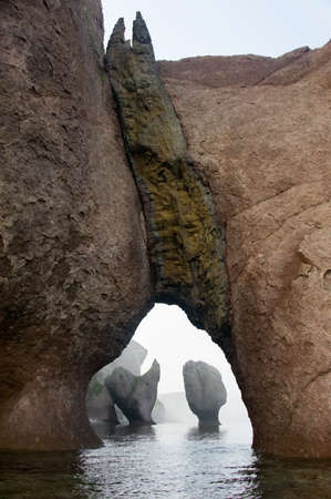 rocks on the shore of the Sea of Japanの写真素材
