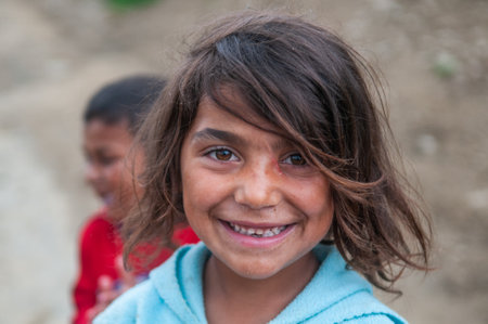 5/16/2018. Lomnicka, Slovakia. Roma or Gypsy community in the heart of Slovakia, living in horrible conditions. They suffer for poverty, stigma and luck of equal opportunities.のeditorial素材