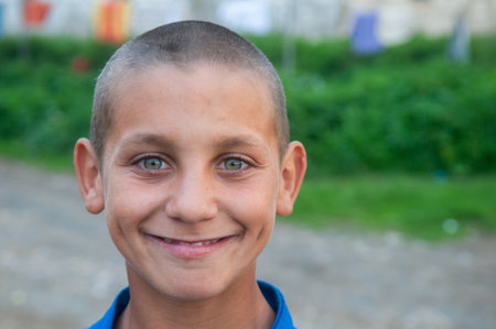 5/16/2018. Lomnicka, Slovakia. Roma or Gypsy community in the heart of Slovakia, living in horrible conditions. They suffer for poverty, stigma and luck of equal opportunities.のeditorial素材