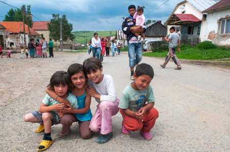 5/16/2018. Lomnicka, Slovakia. Roma or Gypsy community in the heart of Slovakia, living in horrible conditions. They suffer for poverty, stigma and luck of equal opportunities.のeditorial素材