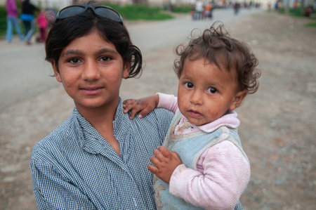 5/16/2018. Lomnicka, Slovakia. Roma or Gypsy community in the heart of Slovakia, living in horrible conditions. They suffer for poverty, stigma and luck of equal opportunities.のeditorial素材