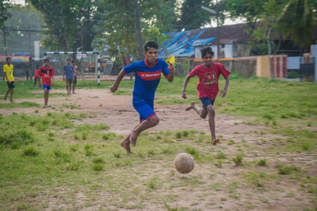 Children with limited resources in India rely on the informal education provided by Non Profit Organization. Nothing prevents them for being happy. It is also the opportunity to practice sports.のeditorial素材