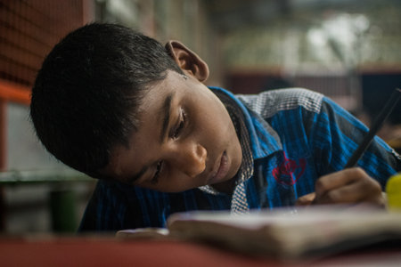 Children with limited resources in India rely on the informal education provided by Non Profit Organization. Nothing prevents them for being happy. It is also the opportunity to practice sports.のeditorial素材