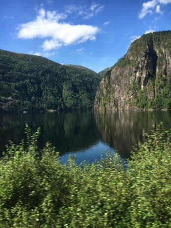 beauty lake in norwayの写真素材