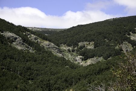 Mountain range landscape in Madridの写真素材