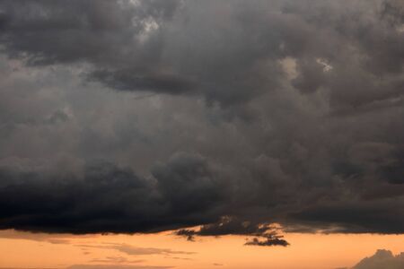 Storm clouds during the twilightの写真素材