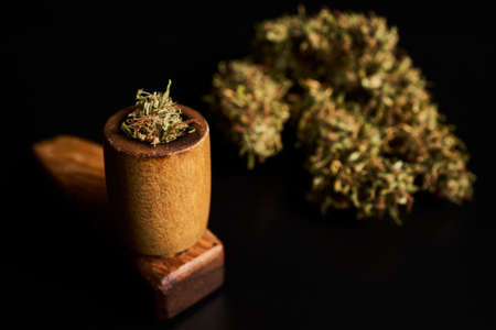 Pipe marijuana.