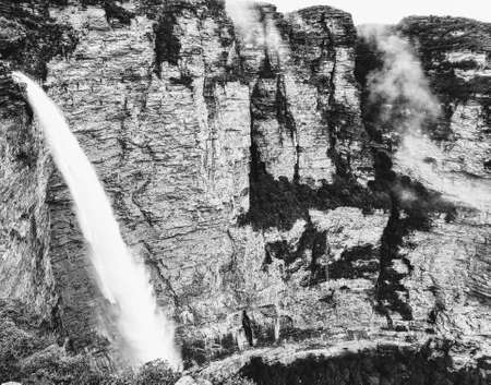 340 meter high waterfall on the State of Bahiaの写真素材