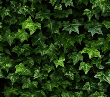 Green ivy leaves background. Natural texture. 3d illustration.の素材