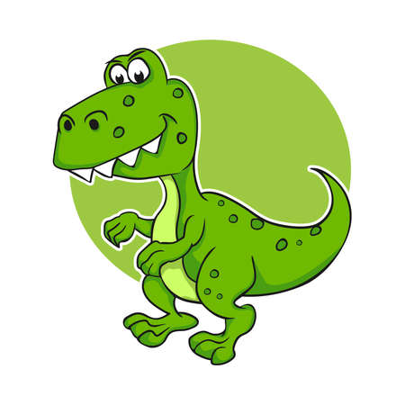 T-rex cartoon character illustrationのイラスト素材