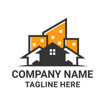 Real Estate Logo and Icon Template, vector illustrationのイラスト素材