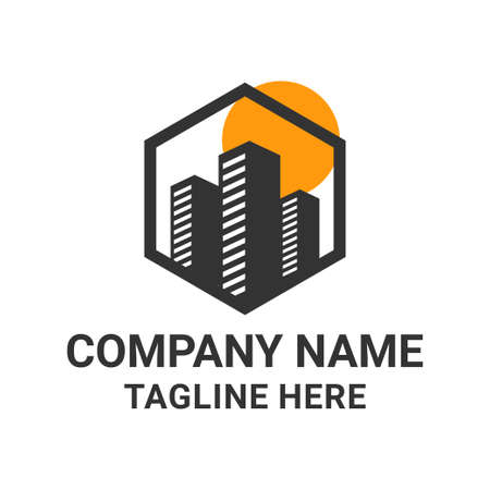 Real Estate Logo and Icon Template, vector illustrationのイラスト素材