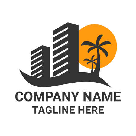 Real Estate Logo and Icon Template, vector illustrationのイラスト素材