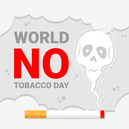 World no tobacco day vector illustrationのイラスト素材