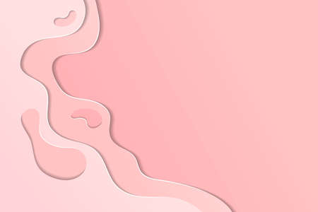 Abstract paper cut banner vector. Banner template with 3d layered paper cut.のイラスト素材