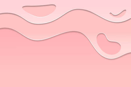Abstract paper cut banner vector. Banner template with 3d layered paper cut.のイラスト素材