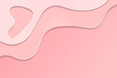 Abstract paper cut banner vector. Banner template with 3d layered paper cut.のイラスト素材