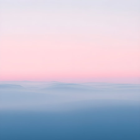 Winter landscape with snowdrifts and pink sky. 3d renderingの素材