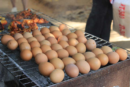 Baked eggs, thai snackの写真素材