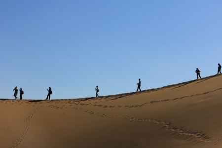 The sand dune in Xinjiang, Thailandのeditorial素材