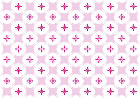 Colorful flower illustrated in block and spike backgroundのイラスト素材