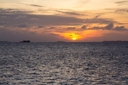 Sunrise at the horizonの写真素材