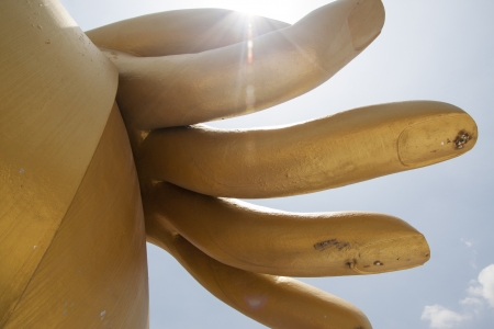 The hand of Buddha statue