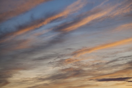 Colorful sky with cloud during the sunset