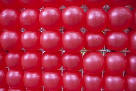 Red balloons backgroundの写真素材