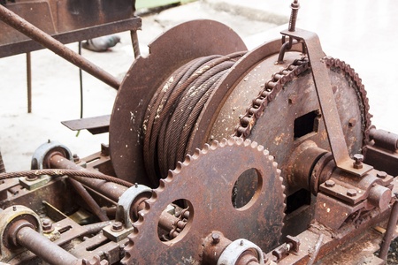 Construction equipment with rustの写真素材