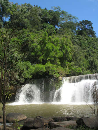 The beautiful waterfall in Phisanuloak, Thailandの写真素材