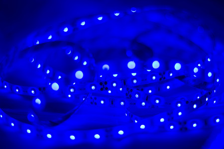 Led strip of blue lightの写真素材