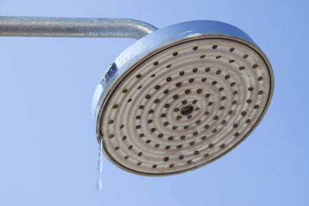 Shower head in the outdoor sceneの写真素材