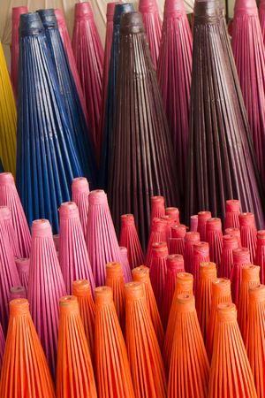 Colorful umbrella background, big and small onesの写真素材