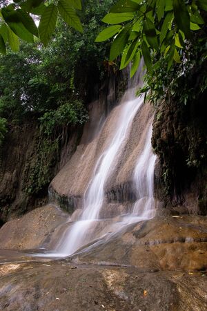 Sai Yok Noi waterfall in summer, Kanchanaburi, Thailandの写真素材