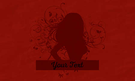 Girl silhouette illustration.のイラスト素材