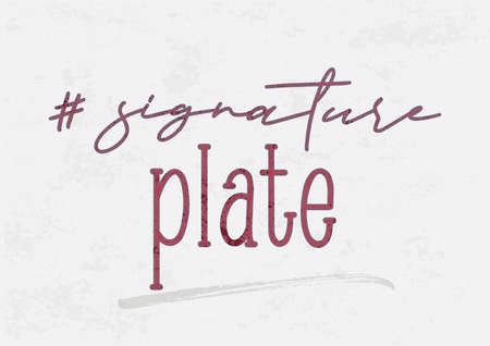 # signature plate best food and dishes text messageの写真素材