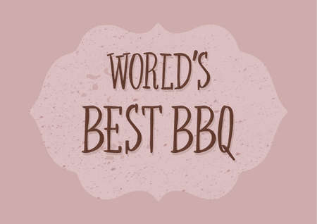world's best bbq grunge banner with on vector illustration.の写真素材
