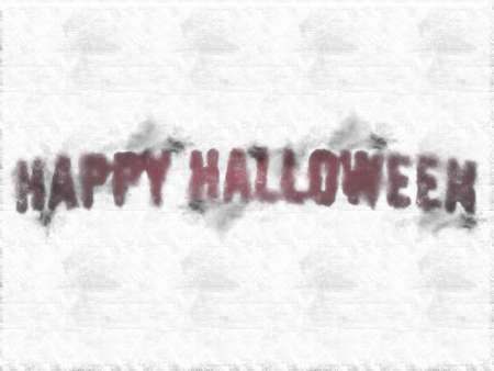 Happy Halloween Vector Text, Ink Style.のイラスト素材