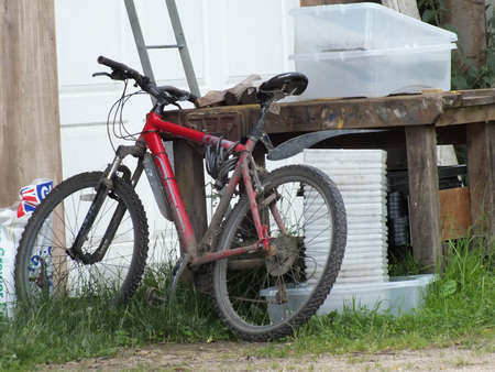 broken bikeの写真素材