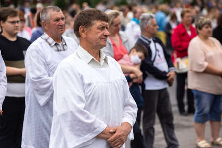 Celebration in honor of the Budslav icon of the Mother of Godのeditorial素材