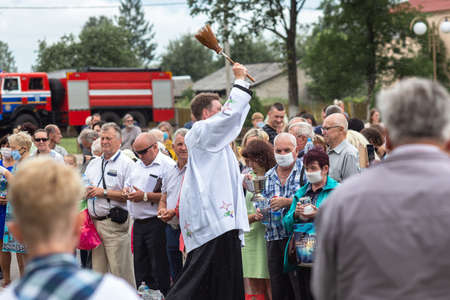 Celebration in honor of the Budslav icon of the Mother of Godのeditorial素材