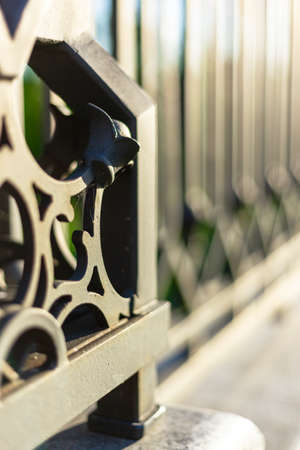 Steel structure with artistic design. Photo with blur.の写真素材